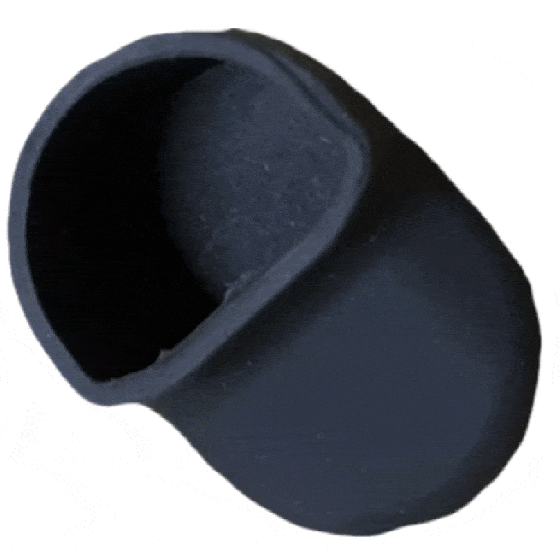 Funda de goma gancho guardabarros. Color: blanco/negro. - Imagen 2