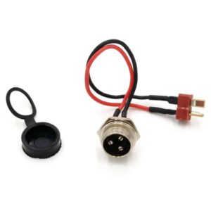 Puerto carga conector GX16 3 pines macho - Conector Dean tipo T